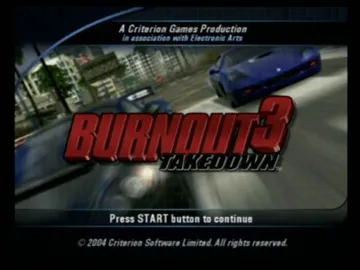 Burnout 3 - Takedown screen shot title
